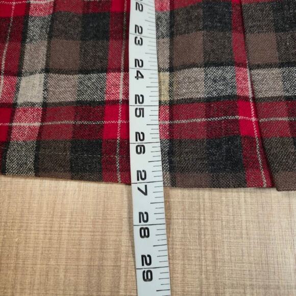 Pendleton Vintage Men's Virgin Wool Shirt Size Small Red Plaid Pockets - Picture 8 of 11